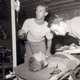 Corpsmen tend to a patient in a field hospital, Okinawa, 1945